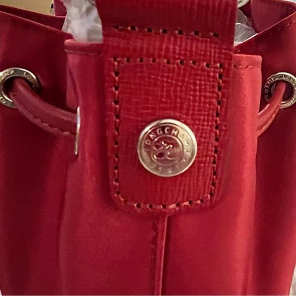 🆕-Longchamp Neoprene Bucket Bag- Red. - Picture 9 of 11
